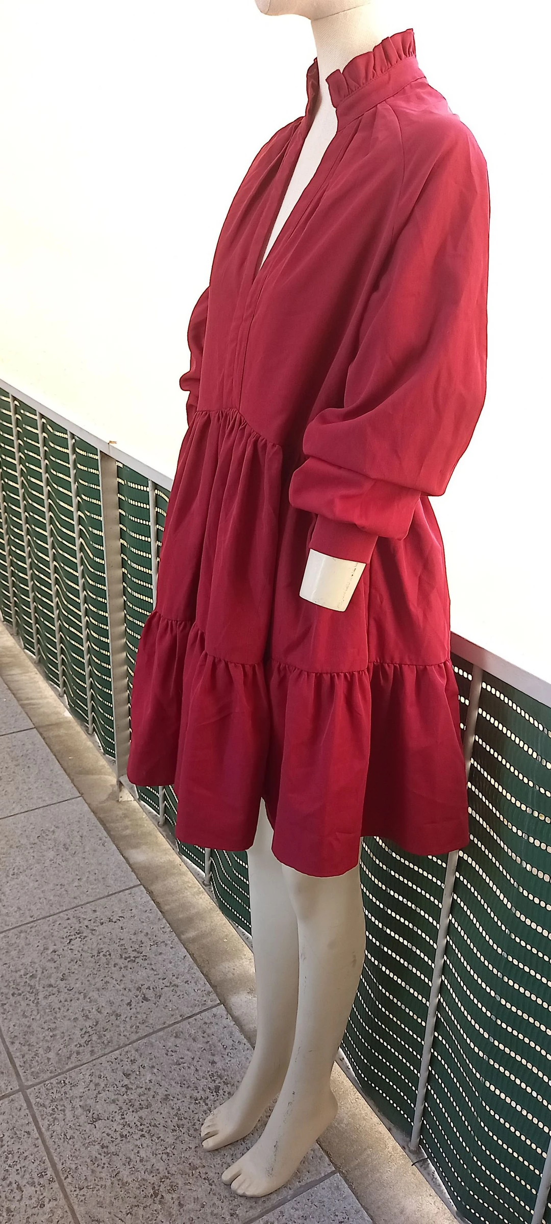 Chique bordeaux jurk S – photo 2